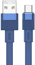 Кабель Remax Flushing Series Elastic Aluminum RC-C001 USB-A - Type-C 12w 2.4a 1м cable Blue - фото Кабель Remax Flushing Series Elastic Aluminum RC-C001 USB-A - Type-C 12w 2.4a 1м cable Blue