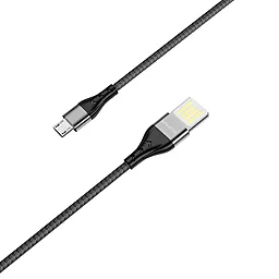 Кабель USB Borofone BU11 Tasteful 2.4A micro USB Cable Black - миниатюра 2