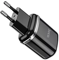 Мережевий зарядний пристрій Hoco N4 Aspiring 2USB 12W Black - мініатюра 2