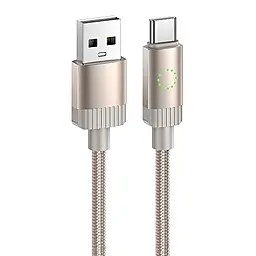 Кабель Hoco X117 Star USB-A - Type-C 15w 3а 1м cable Gold - фото Кабель Hoco X117 Star USB-A - Type-C 15w 3а 1м cable Gold