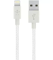 Кабель Belkin Mixit Metallic USB-A - Lightning 12w 2.4a 1.2м cable White (F8J144-04-WHTTM) - фото Кабель Belkin Mixit Metallic USB-A - Lightning 12w 2.4a 1.2м cable White (F8J144-04-WHTTM)