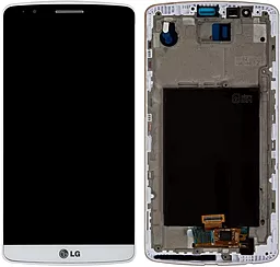 Дисплей LG G3 с тачскрином и рамкой, оригинал, White - фото Дисплей LG G3 с тачскрином и рамкой, оригинал, White