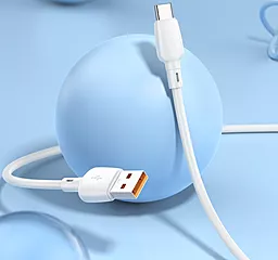 Кабель Borofone BX93 USB-A - Type-C 27w 3a 1м cable White - мініатюра 4