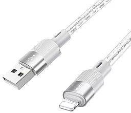 Кабель Hoco X99 Crystal Junction USB-A - Lightning 12w 2.4a 1м cable Gray - миниатюра 3 Кабель Hoco X99 Crystal Junction USB-A - Lightning 12w 2.4a 1м cable Gray - миниатюра 3