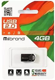Флешка Mibrand Hawk 4GB USB 2.0 (MI2.0/HA4M1B) Black - миниатюра 2