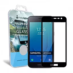 Защитное стекло MAKE Full Cover Full Glue Samsung J260 Galaxy J2 Core Black (MGFCFGSJ260B)