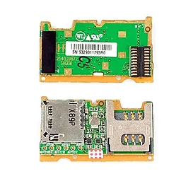 Шлейф Sony Ericsson S302 / W302 с разъемом SIM-карты и карты памяти