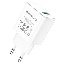 Сетевое зарядное устройство Borofone BA66A 18w QC3.0 home charger white