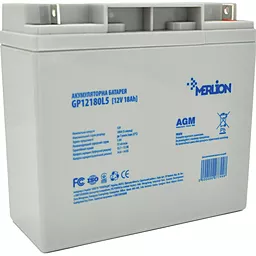 Акумуляторна батарея Merlion 12V 18Ah AGM (GP12180L5) White