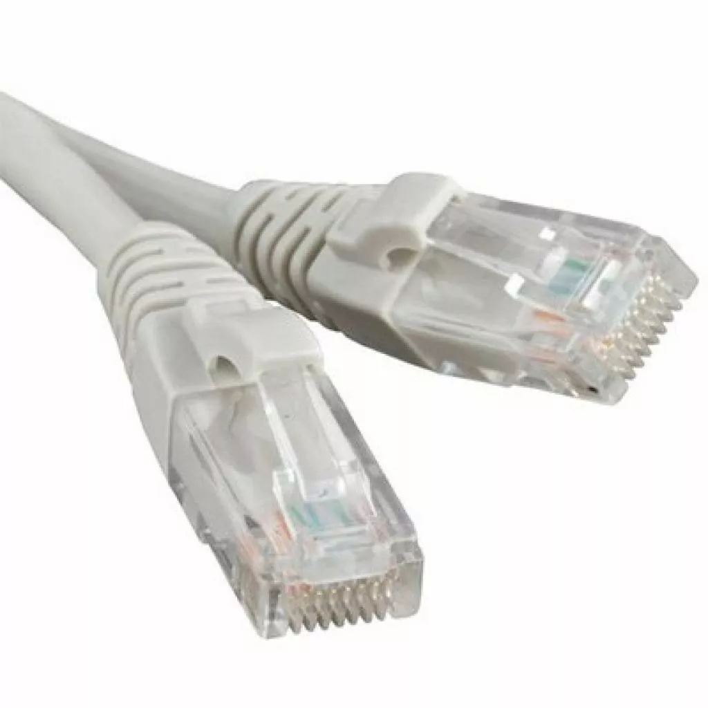 Патч-корд RJ-45 10м Atcom Cat. 5e UTP CCA сірий (9167) - фото 1