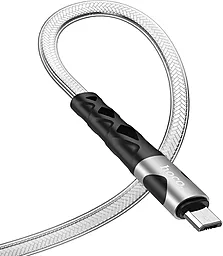 Кабель Hoco U105 Treasure Jelly USB-A - micro USB 12w 2.4a 1.2м cable Silver - миниатюра 3 Кабель Hoco U105 Treasure Jelly USB-A - micro USB 12w 2.4a 1.2м cable Silver - миниатюра 3