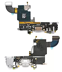 Нижний шлейф Apple iPhone 6S с разъемом зарядки, наушников, микрофоном, Original Space Grey - миниатюра 3