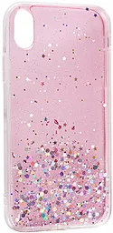 Чехол Epik Star Glitter Apple iPhone XR Clear/Pink