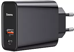 Сетевое зарядное устройство с быстрой зарядкой Baseus Speed PPS Quick charger C+U 30W Black (CCFS-C01)