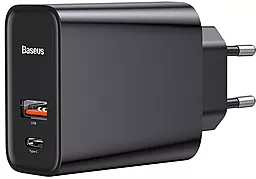 Сетевое зарядное устройство с быстрой зарядкой Baseus Speed 30w PPS PD USB-C/USB-A ports charger black (CCFS-C01) - фото Сетевое зарядное устройство с быстрой зарядкой Baseus Speed 30w PPS PD USB-C/USB-A ports charger black (CCFS-C01)