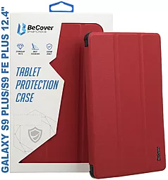 Чехол для планшета BeCover Smart Case для Samsung Galaxy Tab S9 Plus, S9 FE Plus 12.4" Red Wine (710372) - фото Чехол для планшета BeCover Smart Case для Samsung Galaxy Tab S9 Plus, S9 FE Plus 12.4" Red Wine (710372)