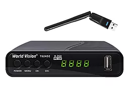 Комплект цифрового ТВ World Vision T624D2 + Wi-Fi Адаптер