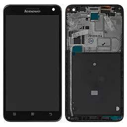 Дисплей Lenovo S580 с тачскрином и рамкой, Black