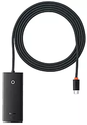 Мультипортовий Type-C хаб Baseus Lite Series 4-in-1 black (WKQX030501)