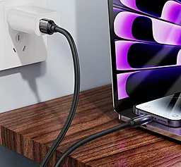 Кабель Hoco U136 Prize USB-A - Lightning 12w 2.4a 1.2м cable Black - мініатюра 5