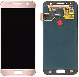 Дисплей Samsung Galaxy S7 Edge G935 з тачскріном, оригінал, Pink Gold