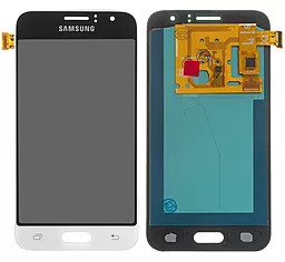 Дисплей Samsung Galaxy J1 J120 2016 з тачскріном, (OLED), White