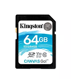 Карта пам'яті Kingston SDXC 64GB Canvas Go Class 10 UHS-I U3 V30 (SDG/64GB) - фото Карта пам'яті Kingston SDXC 64GB Canvas Go Class 10 UHS-I U3 V30 (SDG/64GB)