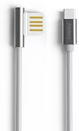 Кабель Remax Emperor USB-A - Type-C 12w 2.4a 1м cable Silver (RC-054a) - фото Кабель Remax Emperor USB-A - Type-C 12w 2.4a 1м cable Silver (RC-054a)