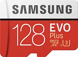 Карта пам'яті Samsung microSDXC 128GB Evo Plus Class 10 UHS-I U3 + SD-адаптер (MB-MC128HA/RU) - мініатюра 3