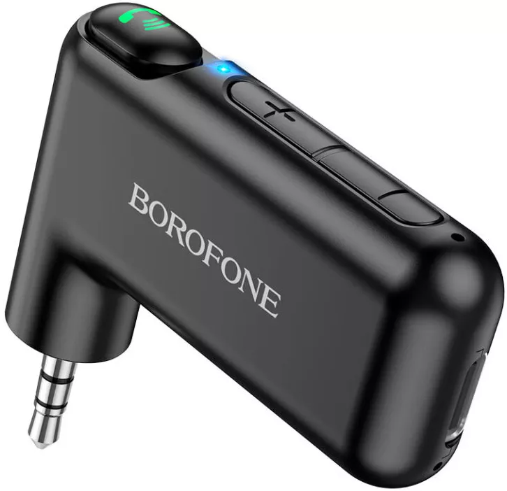 Блютуз-адаптер Borofone BC35 Wideway Car AUX BT Receiver Black - фото 2