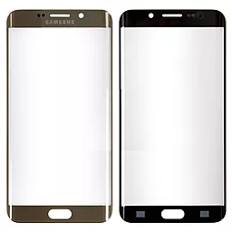 Корпусное стекло дисплея Samsung Galaxy S6 Edge Plus G928 Gold - фото Корпусное стекло дисплея Samsung Galaxy S6 Edge Plus G928 Gold