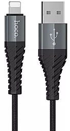 Кабель Hoco X38 Cool USB-A - Lightning 12w 2.4a 1м cable Black - фото Кабель Hoco X38 Cool USB-A - Lightning 12w 2.4a 1м cable Black