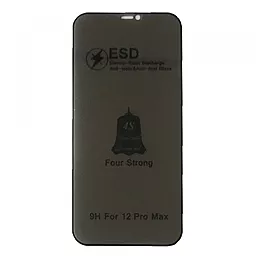 Захисне скло ESD PRIVACY GLASS для Apple iPhone 12 Pro Max Black (без упаковки)