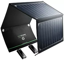 Зарядний пристрій на сонячних панелях RavPower Solar Charger 16W 2USB (RP-PC008)