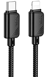 Кабель Hoco X113 Beneficio USB Type-C - Lightning 27w 3a 1м PD сable black - фото Кабель Hoco X113 Beneficio USB Type-C - Lightning 27w 3a 1м PD сable black