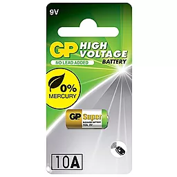 Батарейки GP A10 Alkaline 9V (10AF-U5) 1шт 9 V - фото Батарейки GP A10 Alkaline 9V (10AF-U5) 1шт 9 V