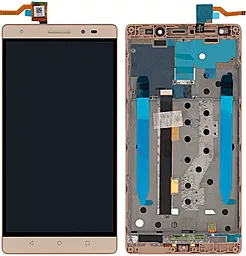 Дисплей Lenovo Phab 2 Plus (PB2-670M, PB2-670N, PB2-670Y) с тачскрином и рамкой, Gold