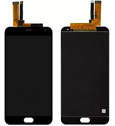 Дисплей Meizu M2 Note (M571, жовтий шлейф) з тачскріном, Black - фото Дисплей Meizu M2 Note (M571, жовтий шлейф) з тачскріном, Black