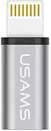 Адаптер-переходник Usams US-SJ049 Lightning to Micro USB Grey