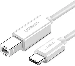 Кабель (шлейф) Ugreen US241 USB 2.0 AM/BM 1.5м белый (40417) - фото Кабель (шлейф) Ugreen US241 USB 2.0 AM/BM 1.5м белый (40417)