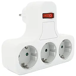 Мережевий фільтр (подовжувач) Voltronic SQ-GZBK-01 3500w 16а 3 розетки з вимикачем білий - фото Мережевий фільтр (подовжувач) Voltronic SQ-GZBK-01 3500w 16а 3 розетки з вимикачем білий