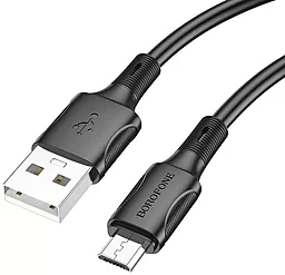 Кабель Borofone BX80 USB-A - micro USB 12w 2.4a 1м cable Black - фото Кабель Borofone BX80 USB-A - micro USB 12w 2.4a 1м cable Black