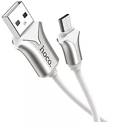 Кабель Hoco U67 Soft Silicone USB-A - micro USB 12w 2.4a 1.2м cable White - фото Кабель Hoco U67 Soft Silicone USB-A - micro USB 12w 2.4a 1.2м cable White