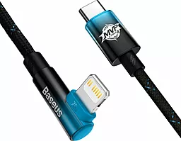 USB PD Кабель Baseus MVP 2 Elbow-shaped 20W USB Type-C - Lightning Cable Black/Blue (CAVP000221)
