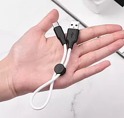 Кабель Hoco X21 Plus Silicone USB-A - Type-C 15w 3a 0.25м cable White - миниатюра 3 Кабель Hoco X21 Plus Silicone USB-A - Type-C 15w 3a 0.25м cable White - миниатюра 3