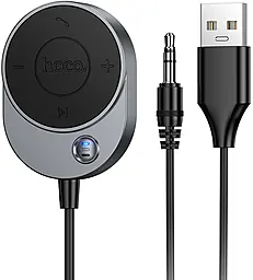 Bluetooth адаптер Hoco E150 Car AUX BT5.4 Receiver black - фото Bluetooth адаптер Hoco E150 Car AUX BT5.4 Receiver black