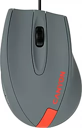 Комп'ютерна мишка Canyon CNE-CMS11DG Gray/Red USB