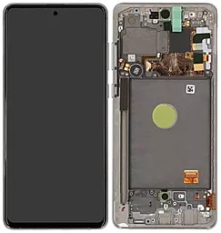 Дисплей Samsung Galaxy Note 10 Lite N770 з тачскріном і рамкою, сервісний оригінал, Silver
