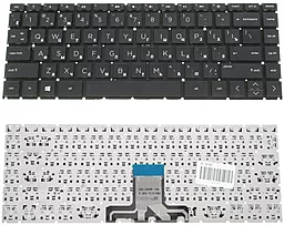 Клавиатура для ноутбука HP 14-CM, 14-CK без рамки Black