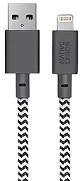USB Кабель Native Union Belt Cable Lightning Zebra (1.2 m) (BELT-KV-L-ZEB-2) Zebra